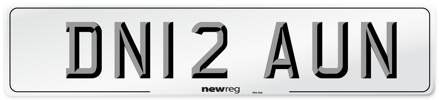 DN12 AUN Number Plate from New Reg